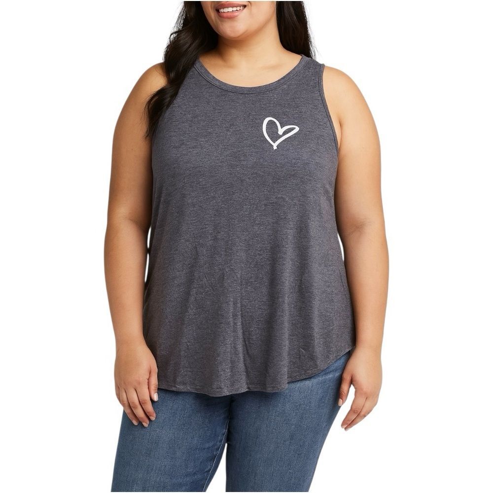 French Pastry Women’s Graphic Heart Tank Top | Size XXL